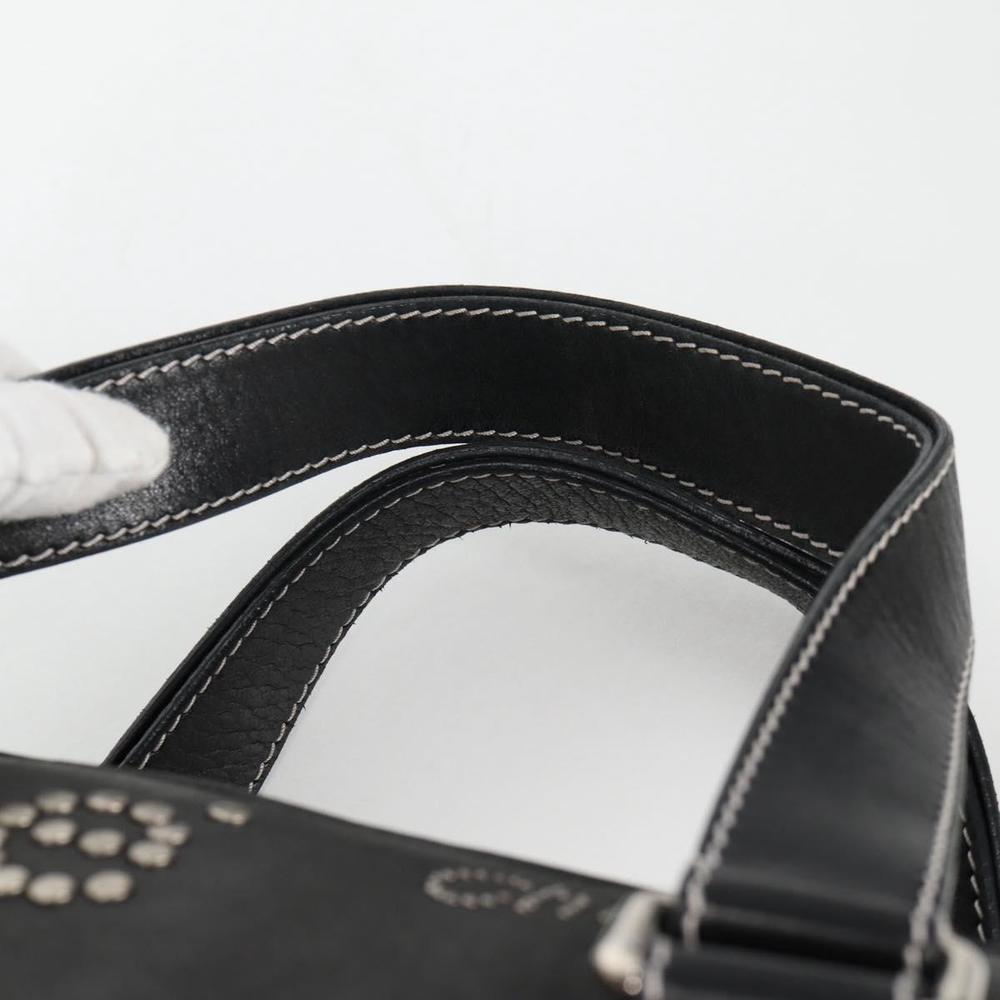 Chloe Hand Bag Leather Black Silver Auth SW1545V - Picture 8 of 16
